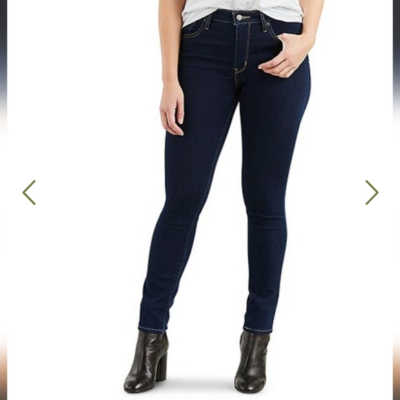 Levi's 721 High Rise Skinny Size 24 Dark Wash - Picture 2 of 10